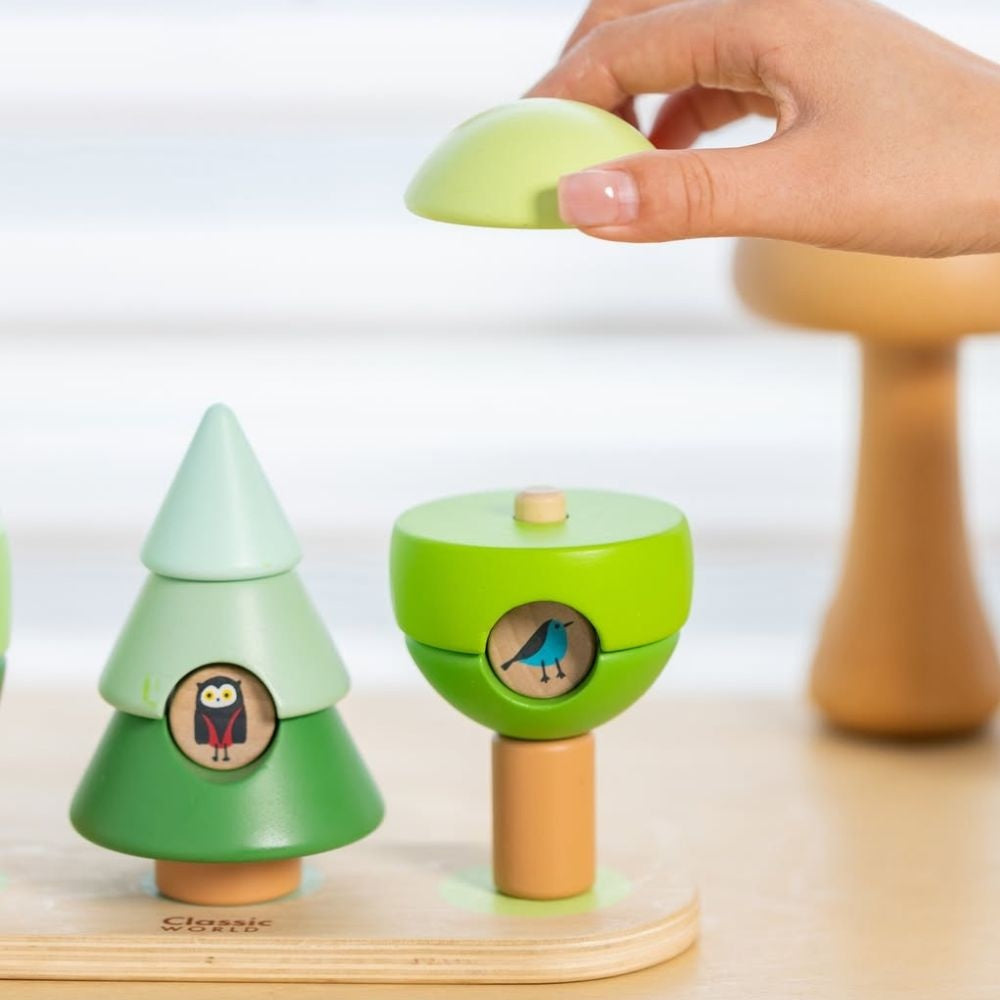 Classic World - Wooden Stacking Toy - Little Forest - 16pcs
