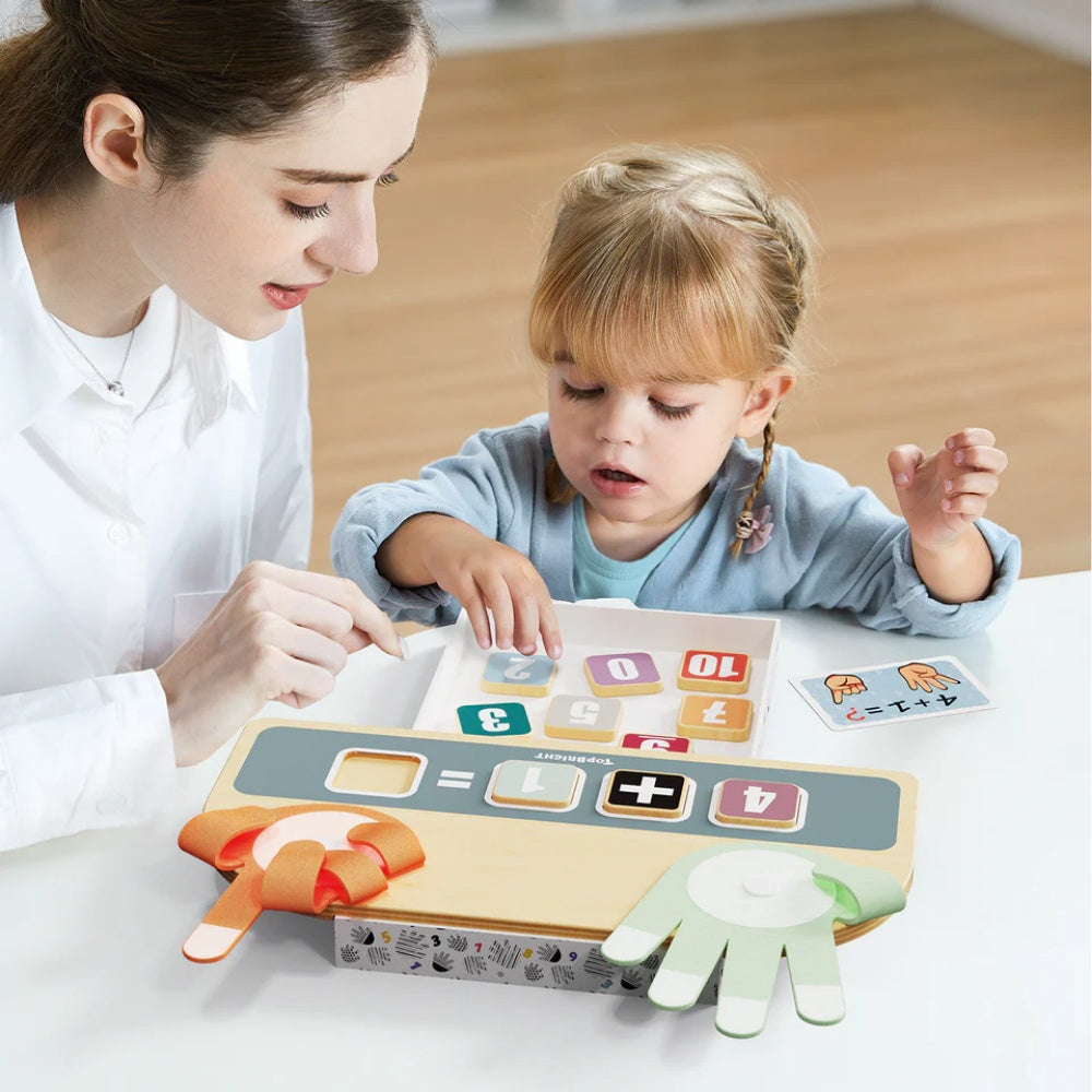 TopBright - Montessori Finger Counting Hand Math Toy - 44 Pieces