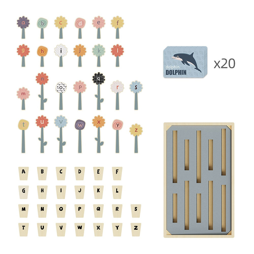 TopBright - ABC Flowers Spelling & Vocabulary Game with Activity Cards