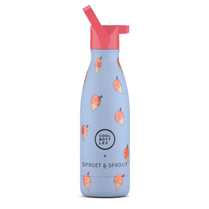 Cool Bottles - Kids Triple-Insulated Water Bottle - SPRT & Blue Scoop 350ml