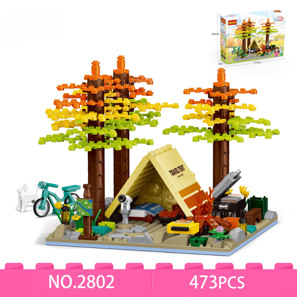 Cogo - Building Block Set - Outdoor Adventure Camp - 473 Pieces