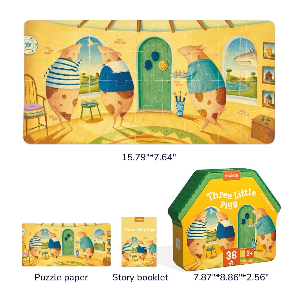 Mideer - Artist's Fairy Tale 36 Piece Puzzle Three Little Pigs