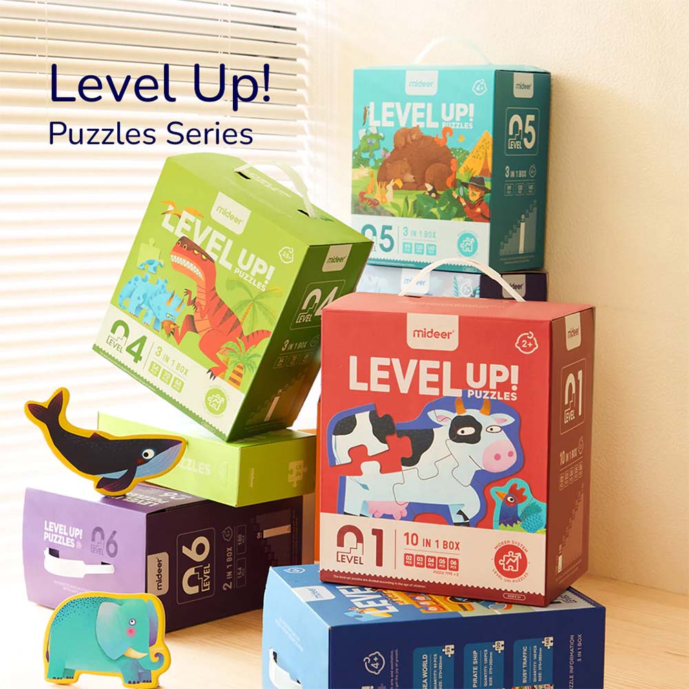 Mideer - Level Up Puzzles - 4-in-1 - Level 2 Seasons Of The Forest