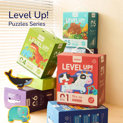 Mideer - Level Up Puzzles - 3-in-1 - Level 3 City Teamers