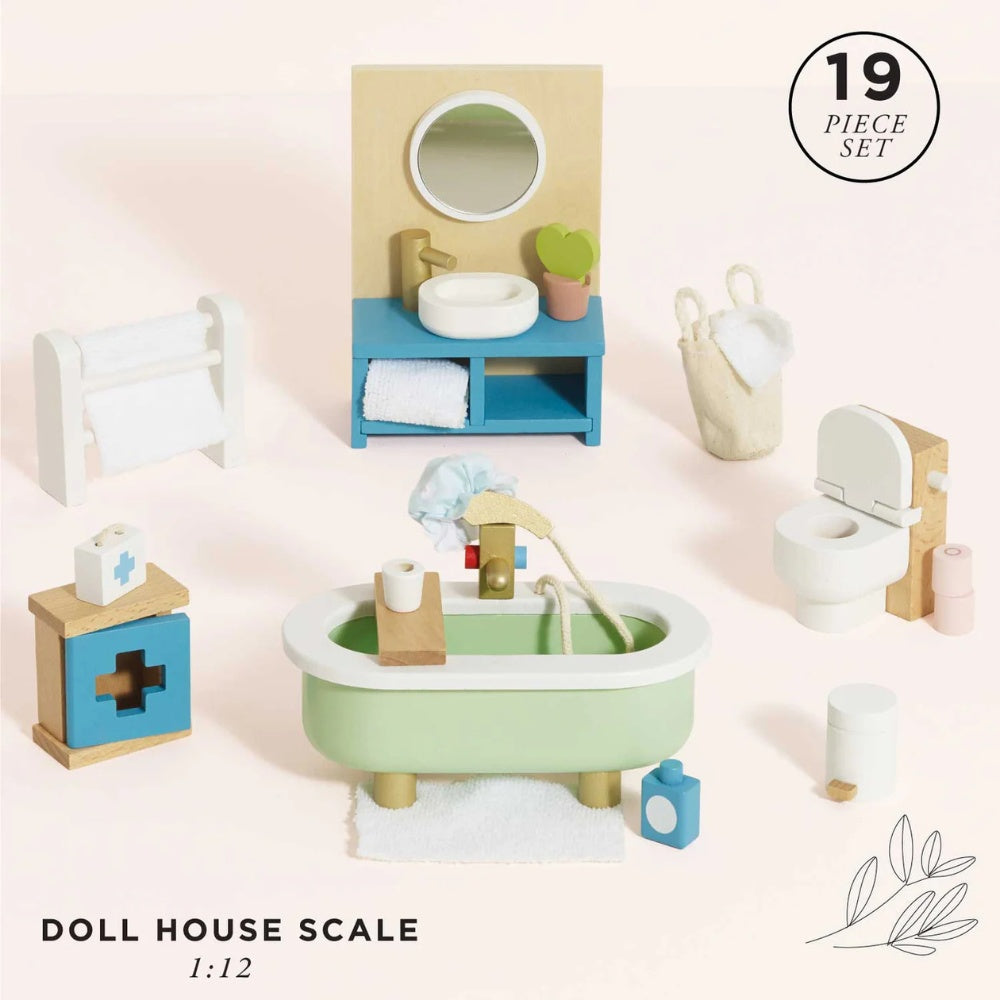 Le Toy Van - Dolls House Furniture: Bathroom - 19pcs