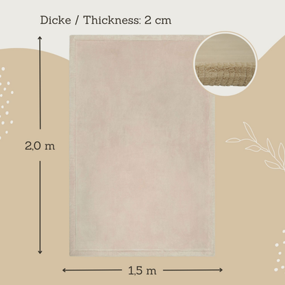 Hakuna Matte - CloudSoft Play Mat Carpet - Beige 200 x 150 x 2.5 cm
