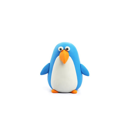 Hey Clay - Modelling Air-Dry Clay with Fun Interactive App - Toucan, Penguin, Peacock, Series Birds, 6 cans