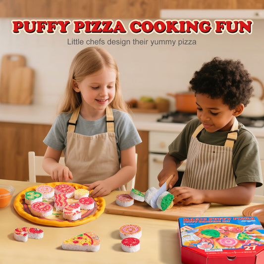 Jar Meló - Magic Puffy Pizza Kit - 3D Art & Pretend Play Cooking Set