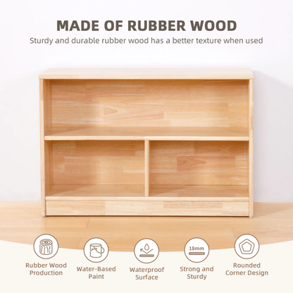 TookyToy - Wooden Shelf and Toy Storage for Kids Room: Rubber wood 60x90cm