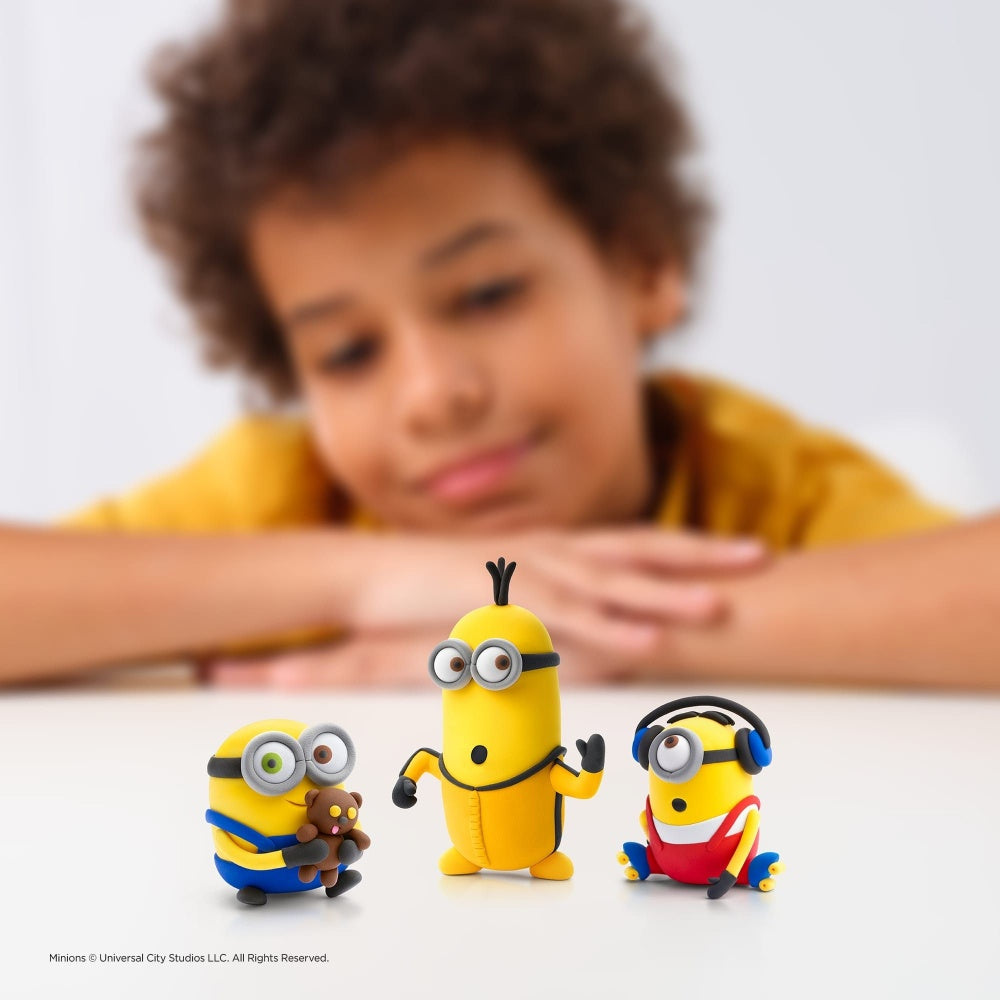 Hey Clay - Modelling Air-Dry Clay with Fun Interactive App - Kevin, Series Minions, 5 cans