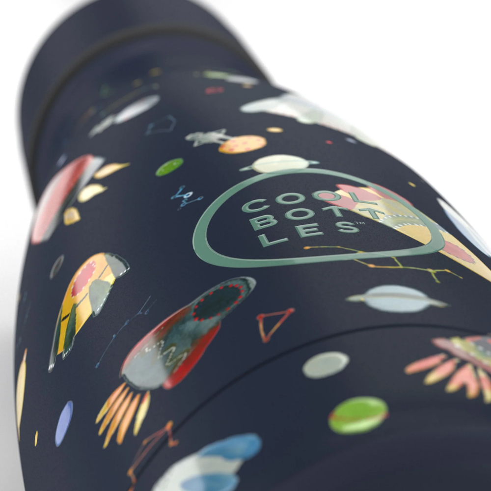 Cool Bottles - Kids Triple-Insulated Water Bottle - Space Rockets 260ml