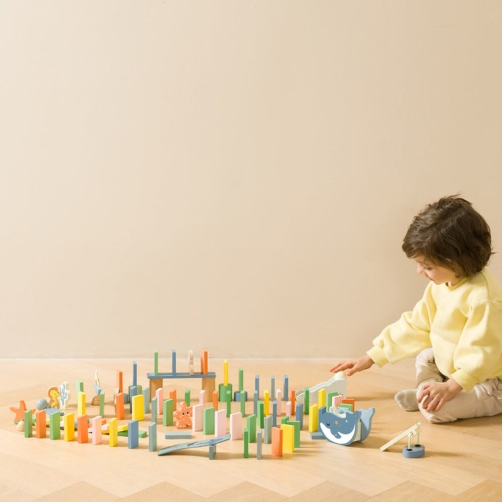 Classic World - Ocean Dominoes - Wooden Activity Set - 100 Pieces