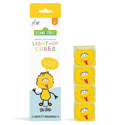 Glo Pals - Water Activated Light-Up Sensory Toys - Big Bird Sesame Street (4 Pack)
