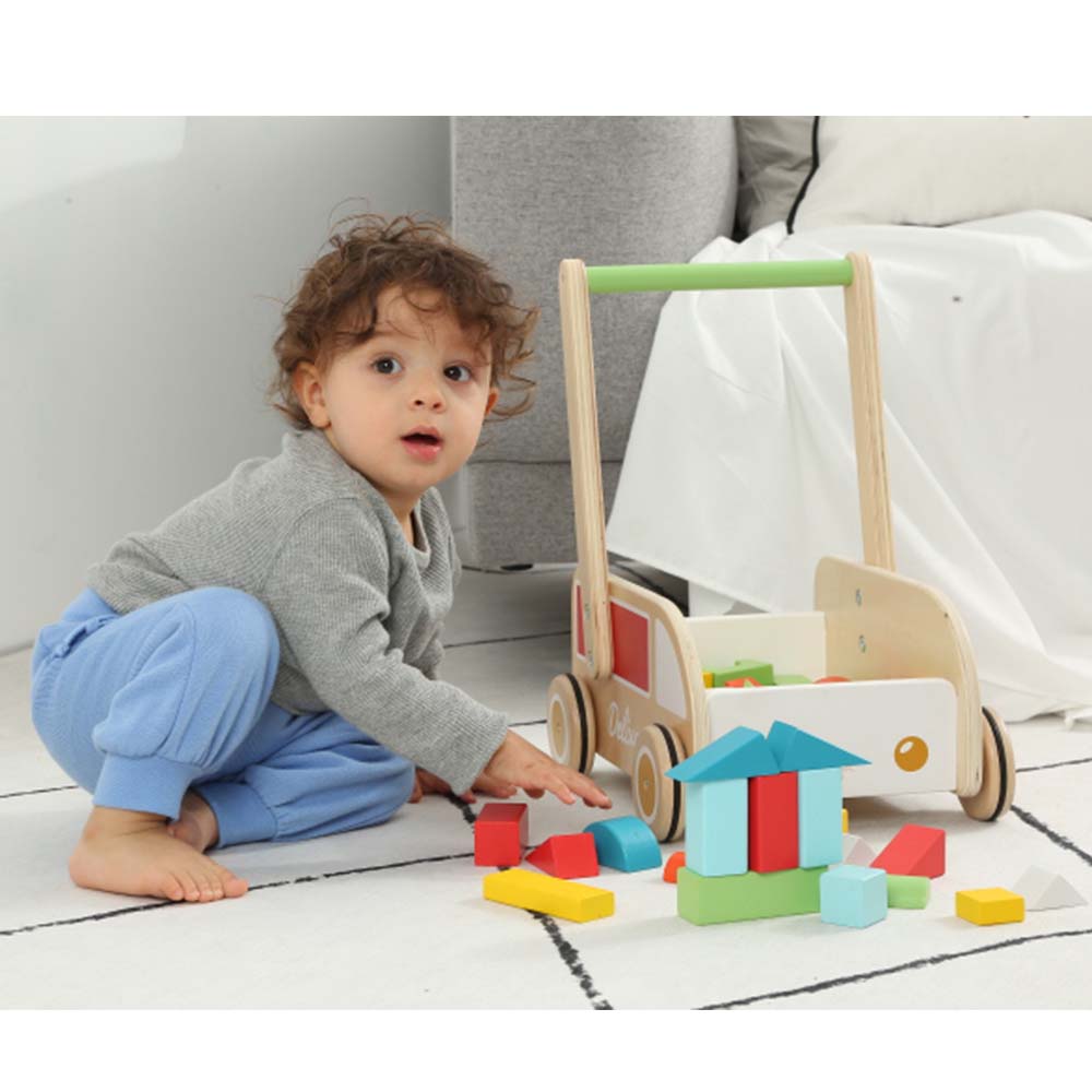 Classic World - Baby Walker with Building Blocks