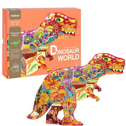 Mideer - Dinosaur Shaped Kids Jigsaw Puzzle - 280pcs