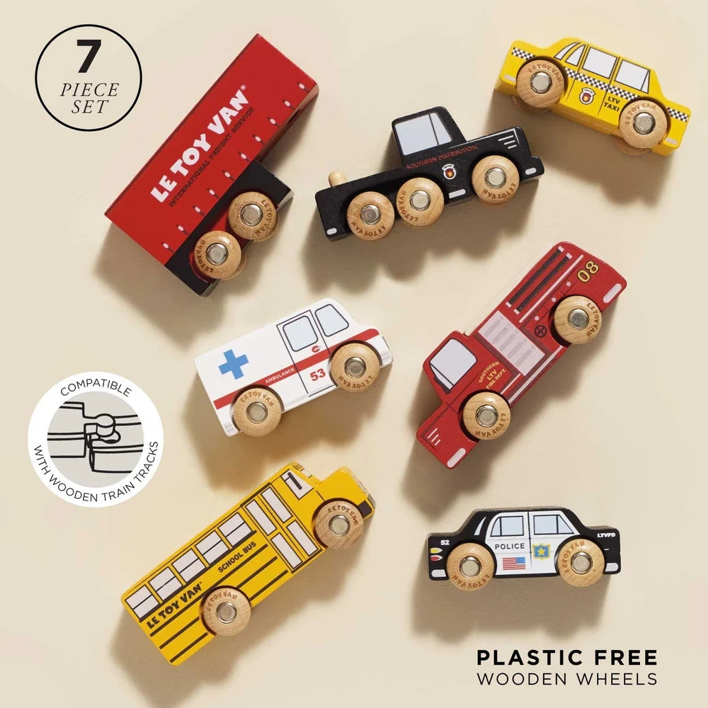 Le Toy Van - American Toy Car Set - 7pcs