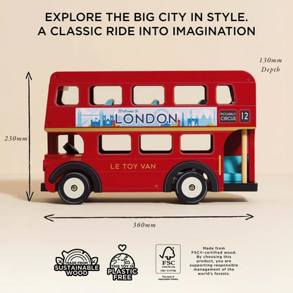 Le Toy Van - London Wooden Toy Bus