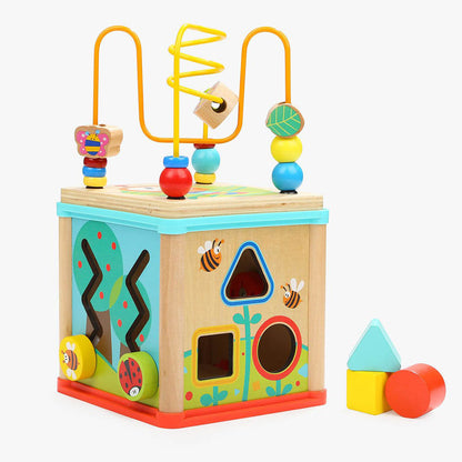 TopBright - 5-in-1 Garden Play Cube: Montessori Activity Toy