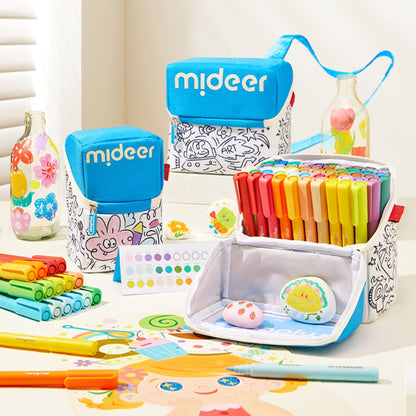Mideer - Acrylic Markers with Doodle Bag - Brush Tip - 24 Colours