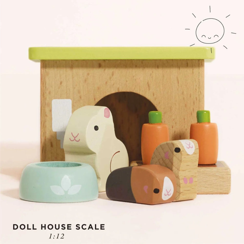 Le Toy Van - Dolls House Furniture: Bunny & Guinea Pet Animal Set - 5pcs