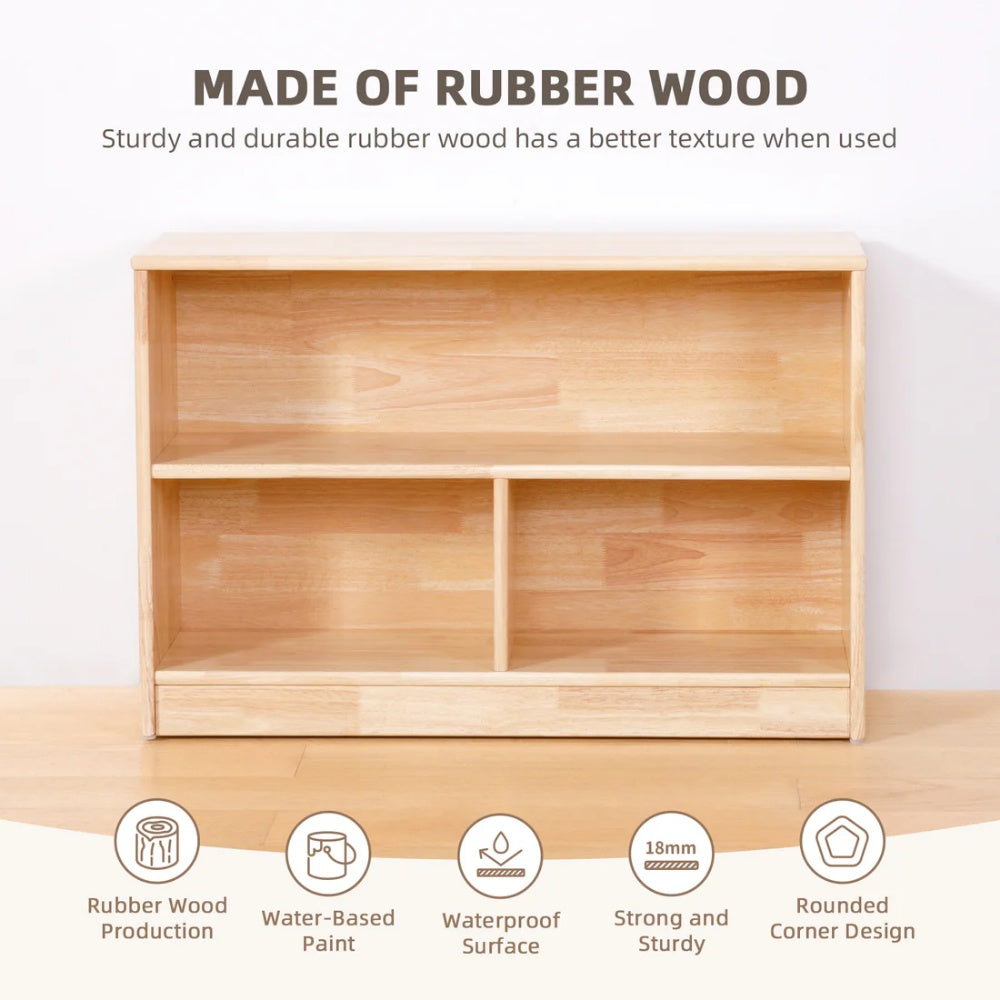 TookyToy - Wooden Shelf and Toy Storage for Kids Room: Rubber wood 60x90cm