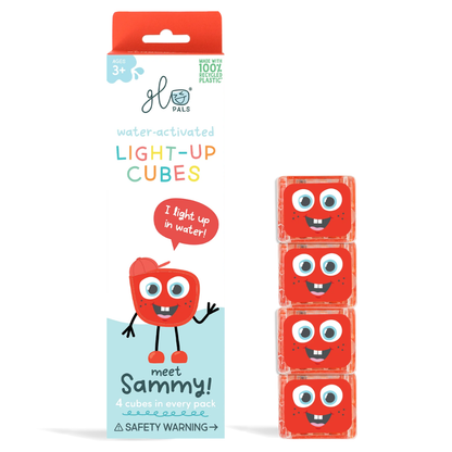 Glo Pals - Water Activated Light-Up Sensory Toys - Sammy (4 Pack)