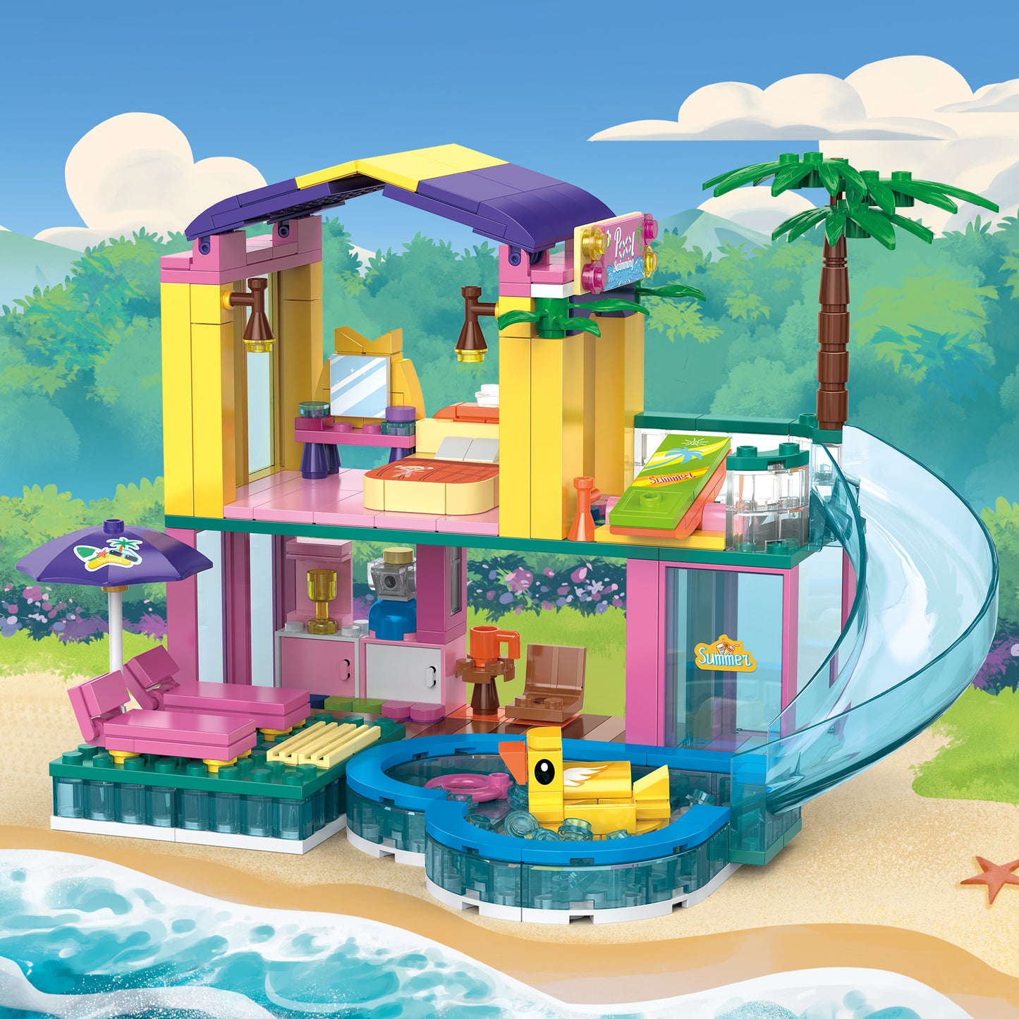Cogo - Building Block Set - Dream Beach House - 380 Pieces