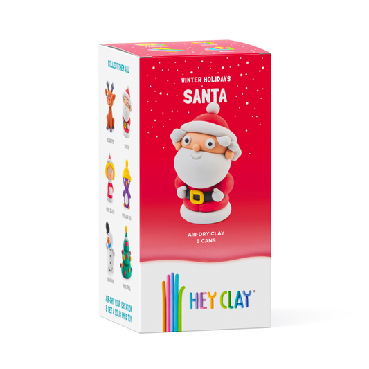 Hey Clay - Modelling Air-Dry Clay with Fun Interactive App - Santa, Christmas Series, 5 cans
