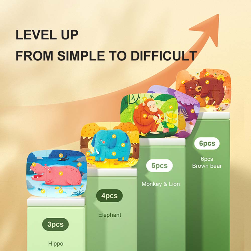Mideer - Level Up Interactive Sounds Puzzles - 5-in-1 - Transport City