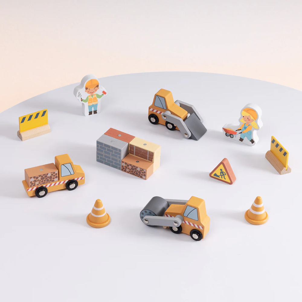 TookyToy - Pretend Play Port Crane Toy Set - 24 Pieces