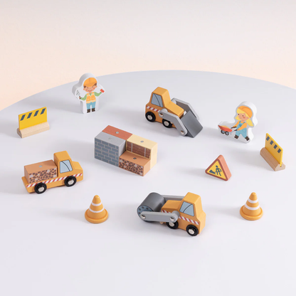 TookyToy - Pretend Play Port Crane Toy Set - 24 Pieces