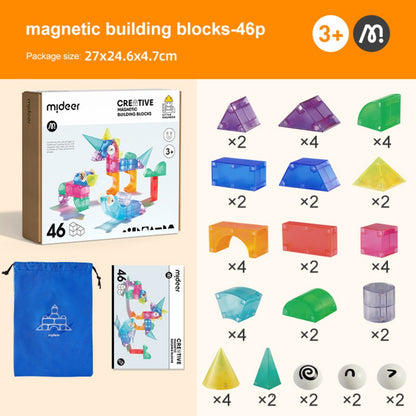 Mideer - Creative Magnetic Building Blocks Set - 46 Pieces