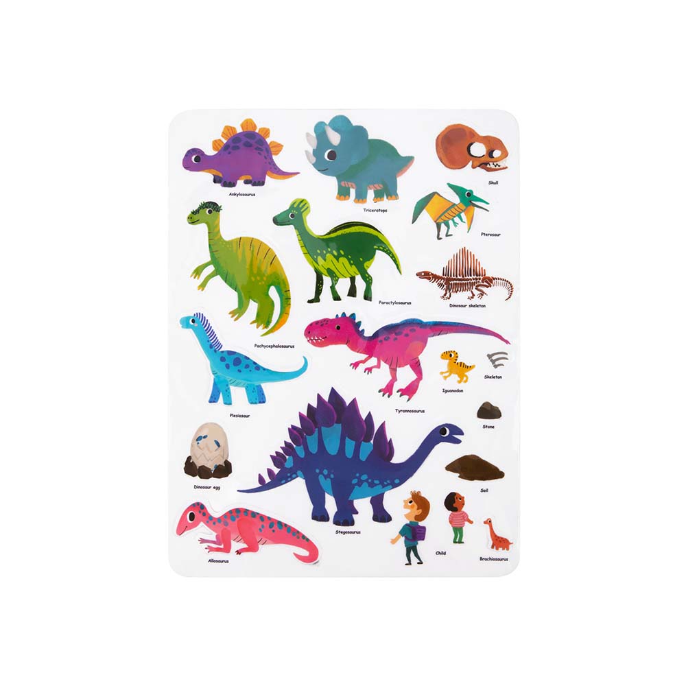 TookyToy - Silicone Sticker Book - Dinosaur Museum