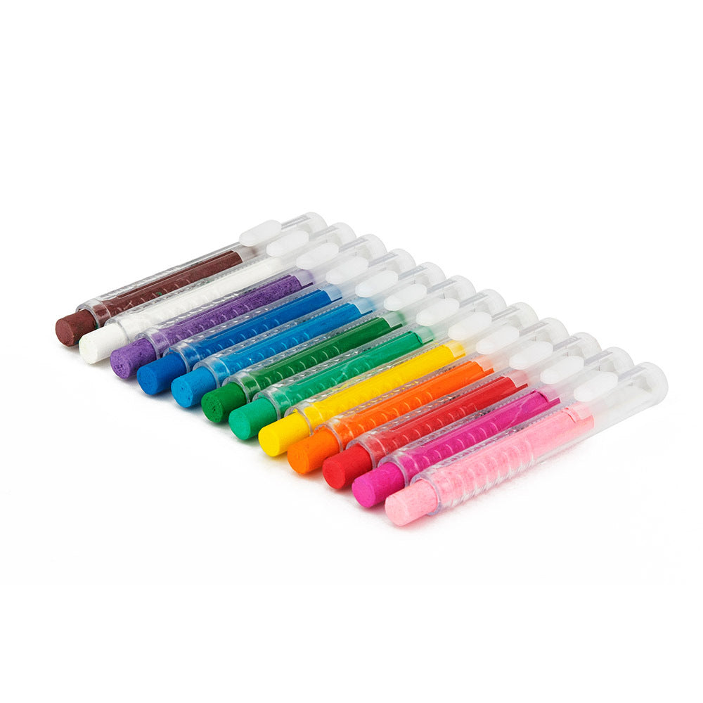 Jar Meló - Washable Chalk in Retractable Holders - 12 Colours