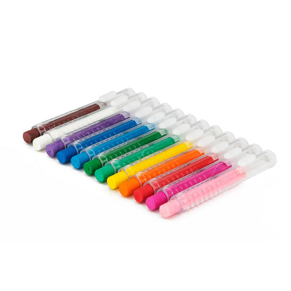 Jar Meló - Washable Chalk in Retractable Holders - 12 Colours