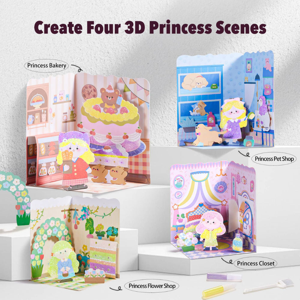 Jar Meló - Paper Craft Dollhouse & Glittery Sand Art Kit