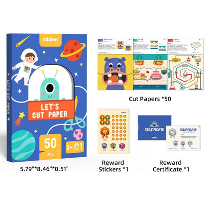 Mideer - Beginner Level Let's Cut Paper Arts & Crafts Set