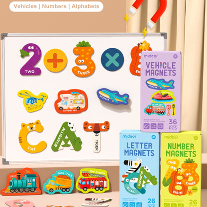 Mideer - Number Magnets - Fruit & Vegetable Number Mangets - 26pcs