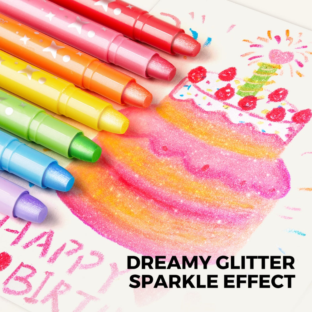 Jar Meló - Twistable Washable Glitter Crayons - 24 Colours