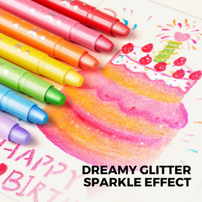 Jar Meló - Twistable Washable Glitter Crayons - 24 Colours
