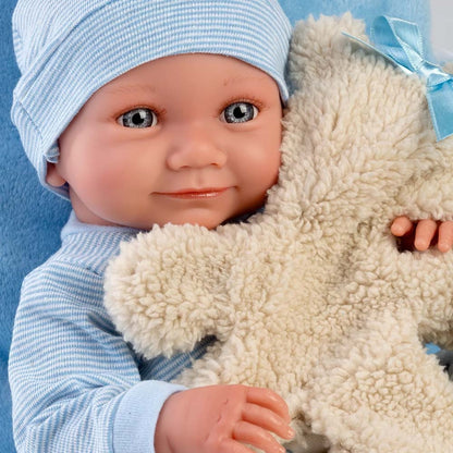 Llorens - Anatomically Correct Baby Boy Doll with Clothing & Cushion: Nico - 40cm