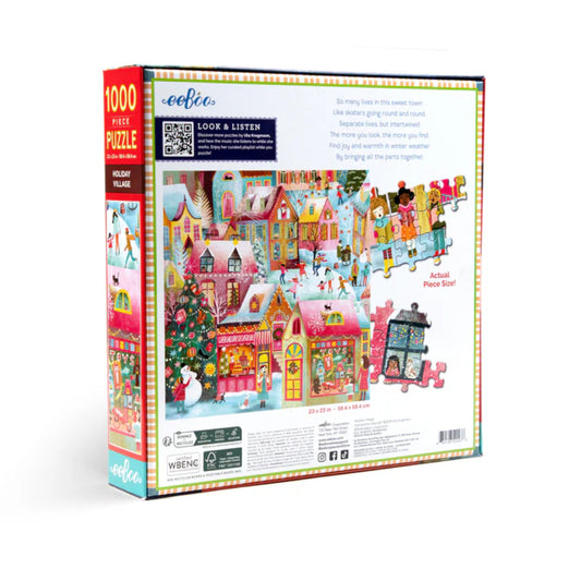 eeBoo - Holiday Village 1000 Piece Square Puzzle