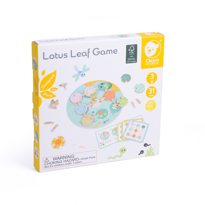 Classic World - Lotus Leaf Game - Wooden Colour & Shape Matching Toy - 31pcs