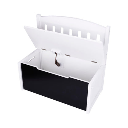TookyToy - Wooden Toy Chest with Flip-Down Bench Seat