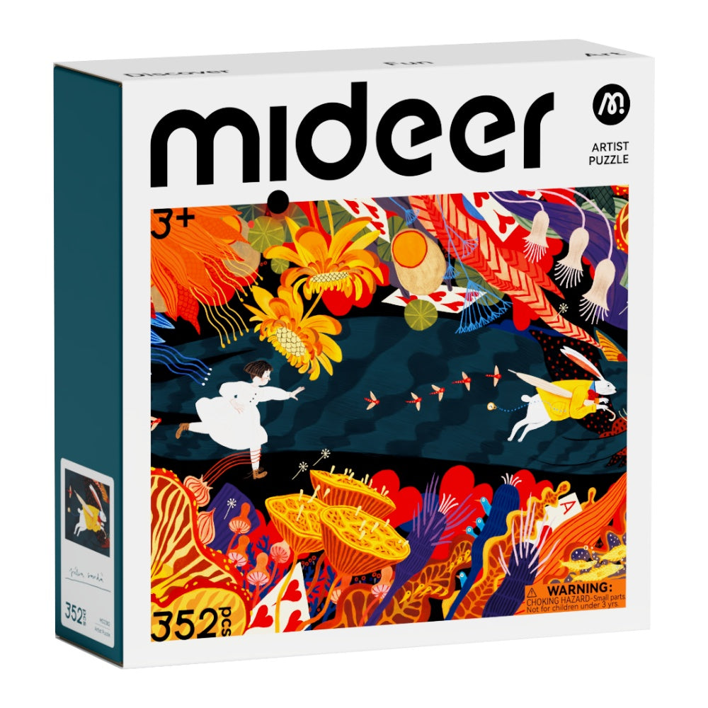Mideer - Artist Puzzle: Alice in Wonderland - 352 Piece Illustrated Jigsaw for Kids