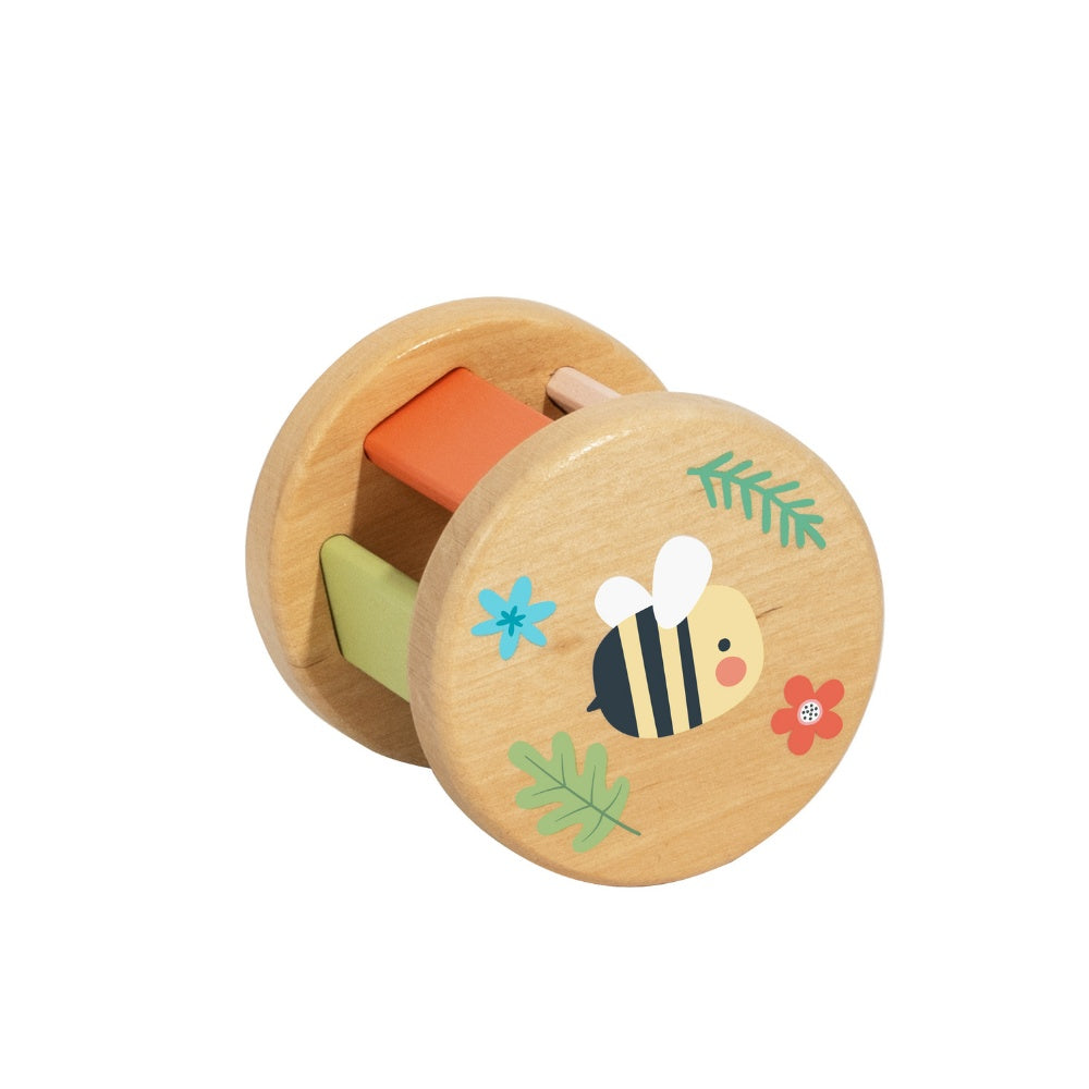 TookyToy - 3-in-1 Wooden Toy Gift Set: Ladybug Pull-Along, Rattle and Stacking