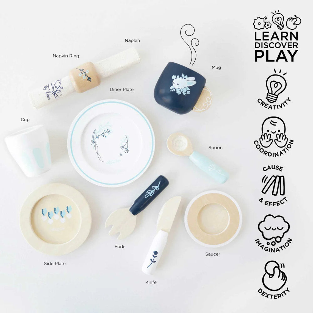 Le Toy Van - Wooden Cutlery & Dinner Set - 10pcs