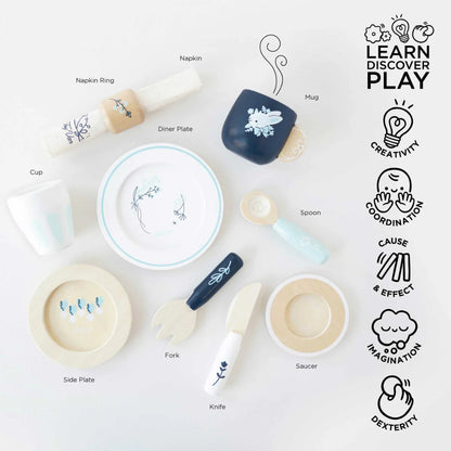 Le Toy Van - Wooden Cutlery & Dinner Set - 10pcs