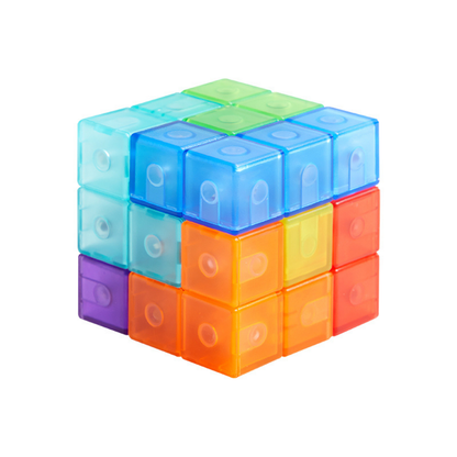 Mideer - Magnetic Cube Building Blocks - Kids Geometry Game 54 Activity Cards