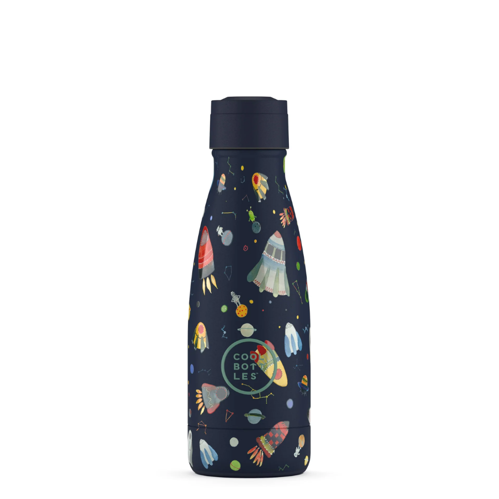 Cool Bottles - Kids Triple-Insulated Water Bottle - Space Rockets 260ml
